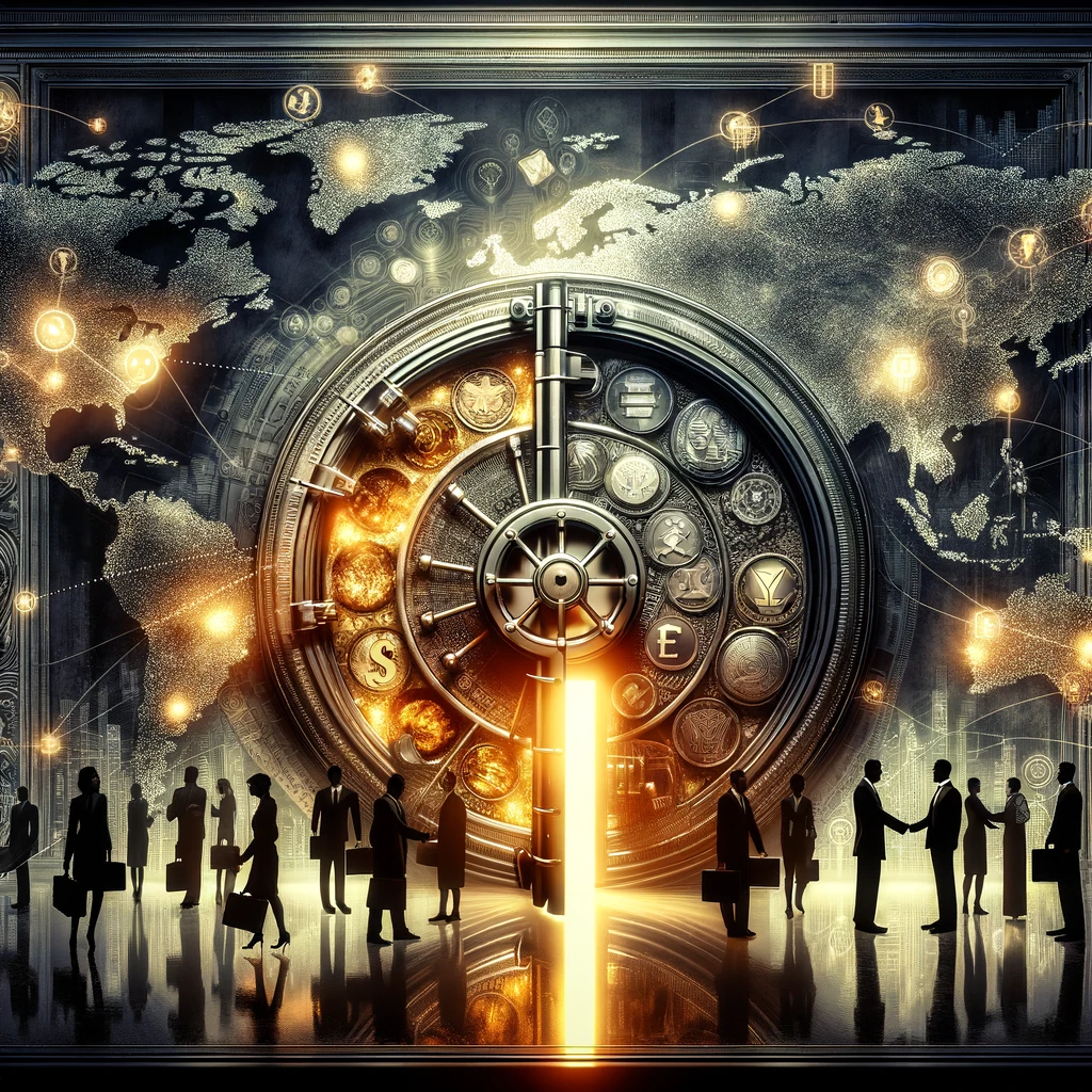 Illustration from Unlocking the Vaults of Wealth: Expert Insights on Global Capital Without Borders